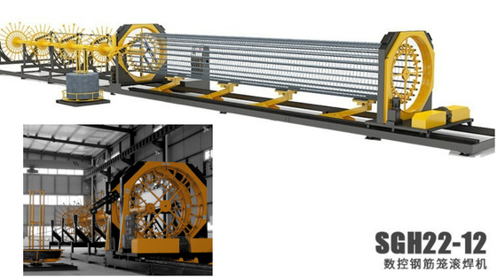 Hydraulische Stapel-Käfig-Schweißgerät-hohe Konzentrizität der Rollen-21KW