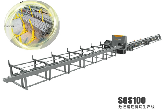 kaufen Cnc-Stahl-Stange scheren Linie 28m×3m×2m Rebar Shearline SGS 100 online manufacture
