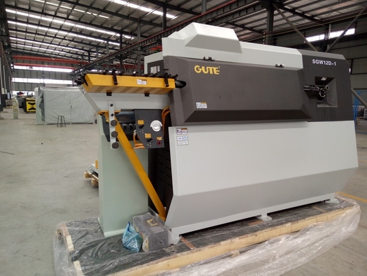 kaufen Stahlstangen-Steigbügel-verbiegende Maschinen-doppelter Drahtring-Stangen-Bieger SGW12D-1 CNC 7KW/H online manufacture
