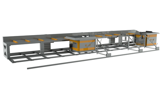 11m horizontaler automatischer Rebar-verbiegende Maschinen-doppelter Kopf